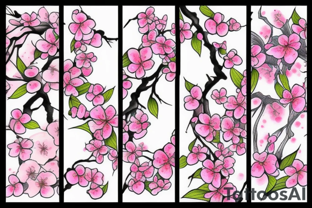 cards, cherry blossom tattoo idea