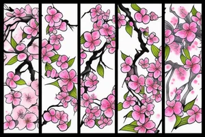 cards, cherry blossom tattoo idea