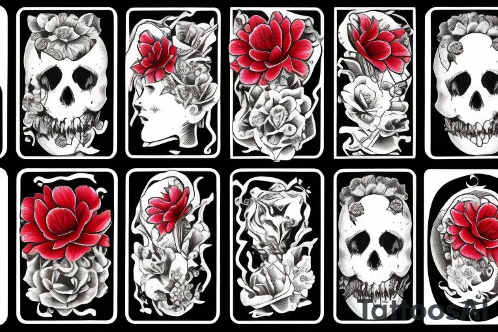 red flowers of penny fool arms tattoo tattoo idea