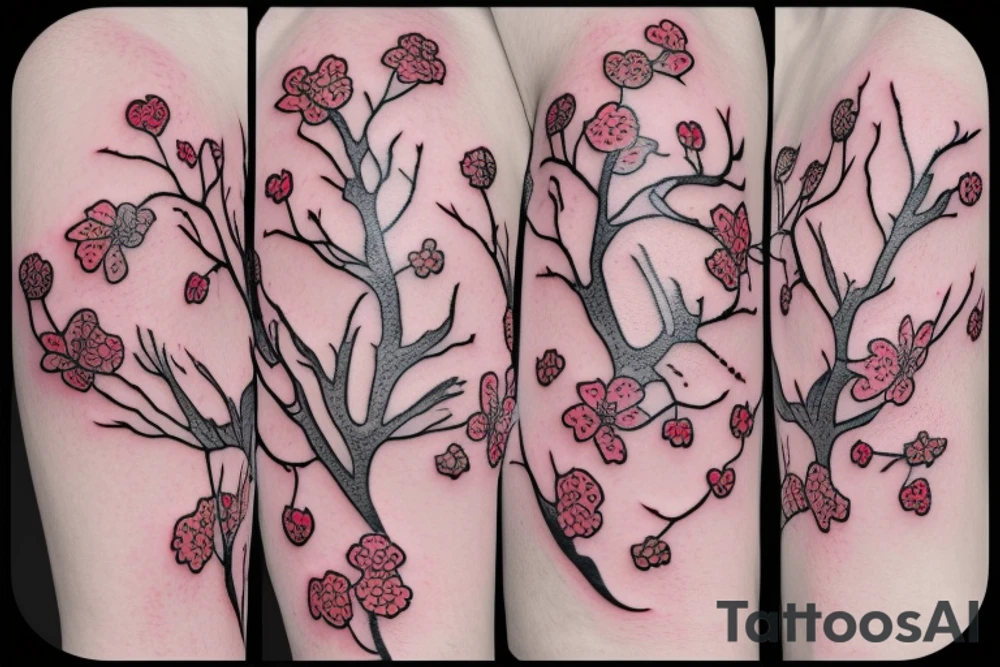 cherry blossom tattoo idea