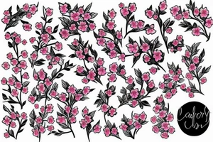 cherry blossom tattoo idea