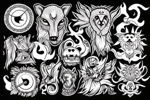 animals wholl arm tattoo tattoo idea