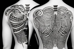 skeleton body tattoo idea