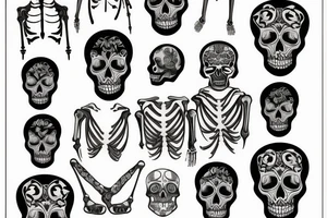 skeleton body tattoo idea