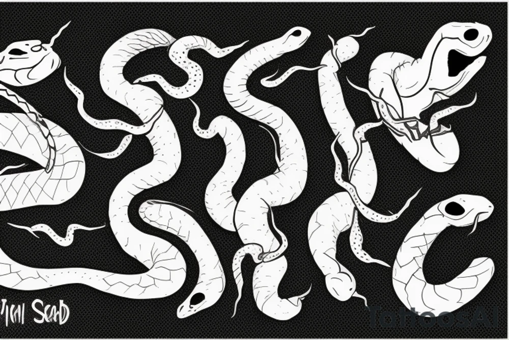 dead snake tattoo idea