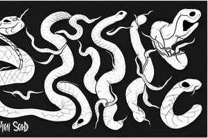 dead snake tattoo idea