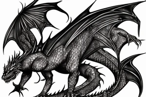 Dark purpel eye dragon tattoo idea