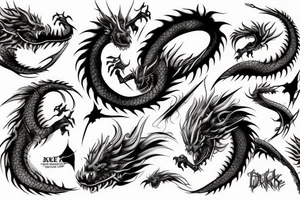 Dark purpls eye dragon tattoo idea