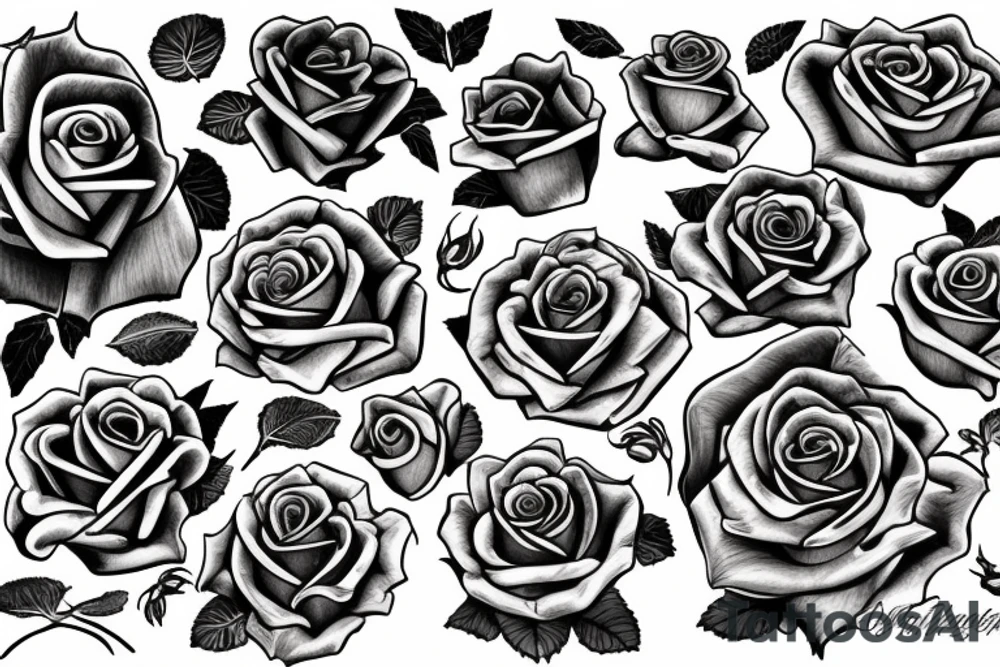 Rose in hearth tattoo idea