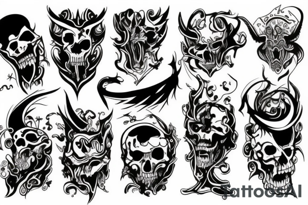 Demons Angels tattoo idea