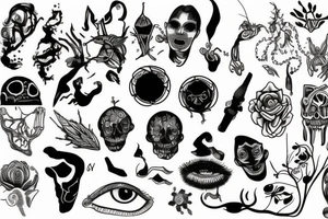 Surreal acid tattoo idea