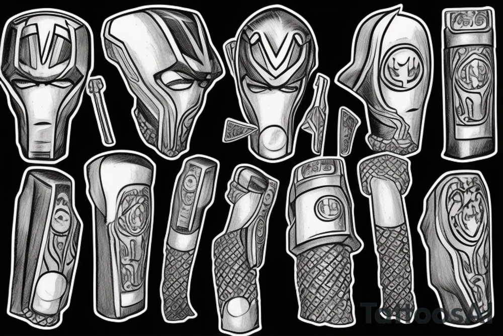Realistic thor holding hammer tattoo idea