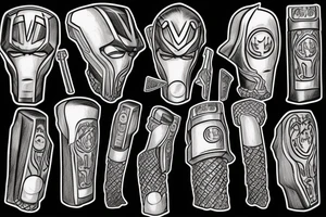 Realistic thor holding hammer tattoo idea