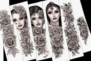 Beauty woman tattoo idea