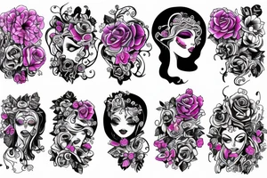 Beauty woman tattoo idea