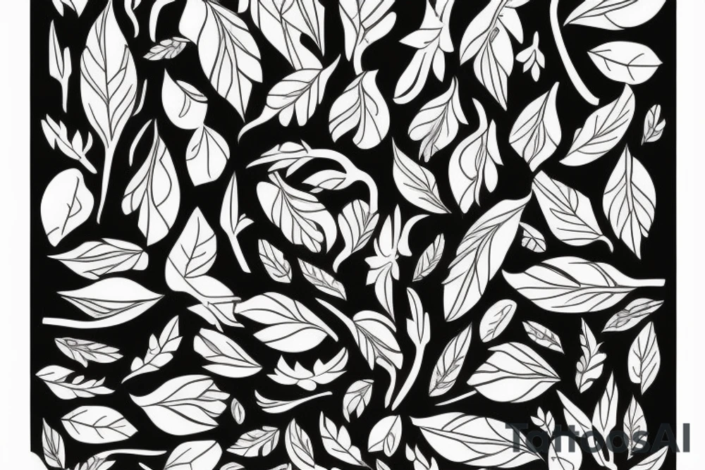 Apollo surrounded with olive branches tattoo idea