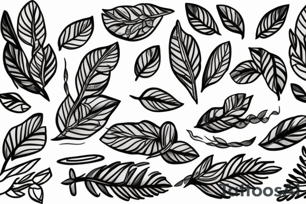 Zeus surrounded with olive branches tattoo idea