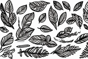 Zeus surrounded with olive branches tattoo idea