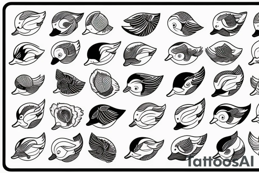Cute duck tattoo idea