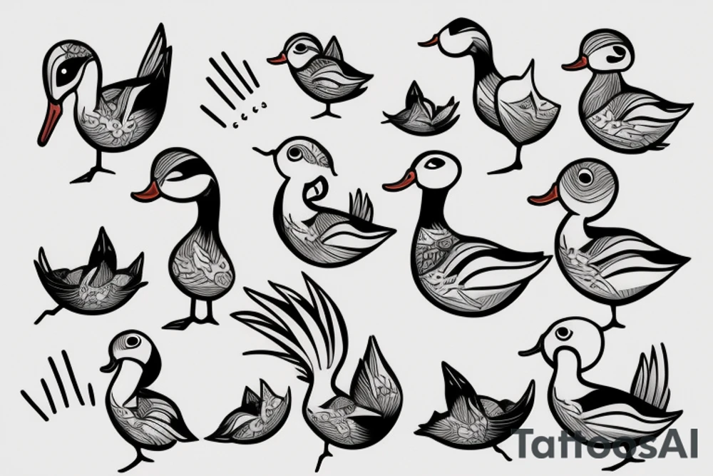 Cute Duck tattoo idea