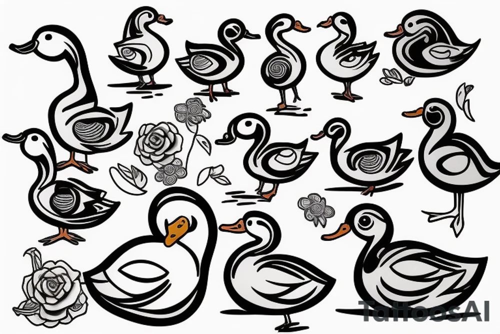 Cute Duck tattoo idea