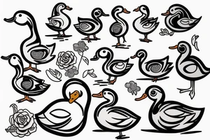 Cute Duck tattoo idea