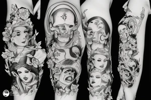 Dominacja, uległa kobieta kajdanki papieros tattoo idea