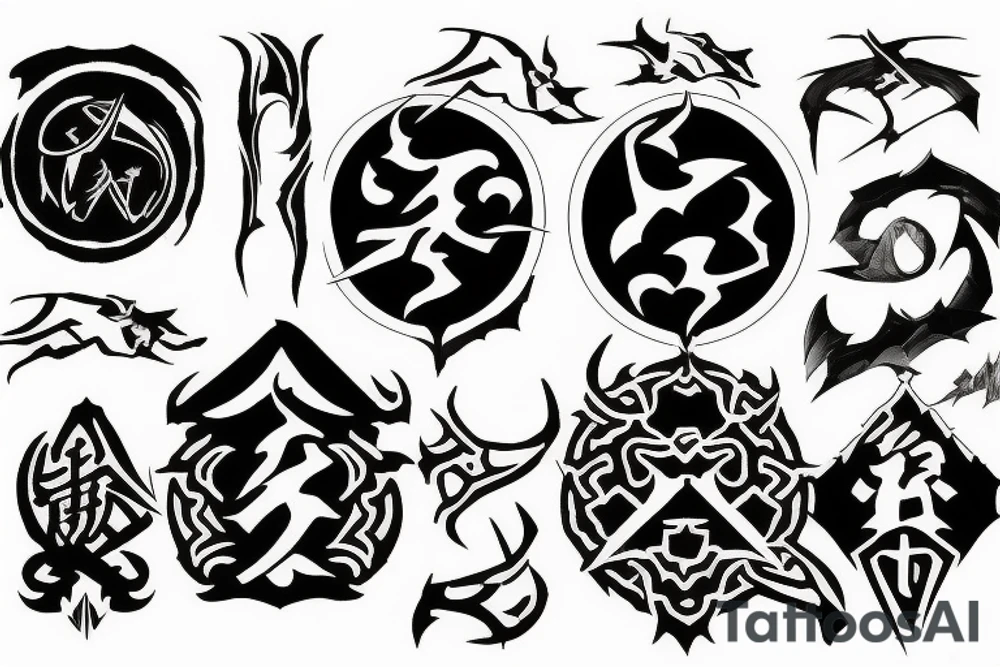 Skyrim logo japanese style tattoo idea
