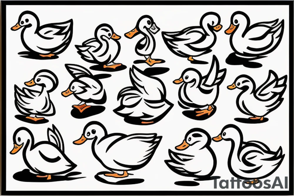 Cute Duck tattoo idea