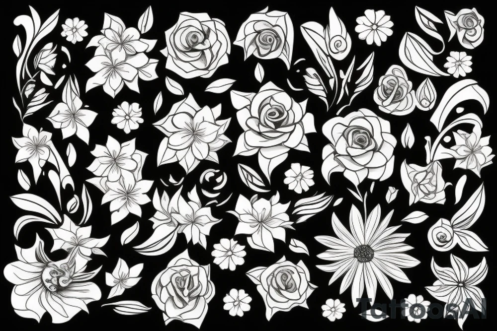 Flowers tattoo idea