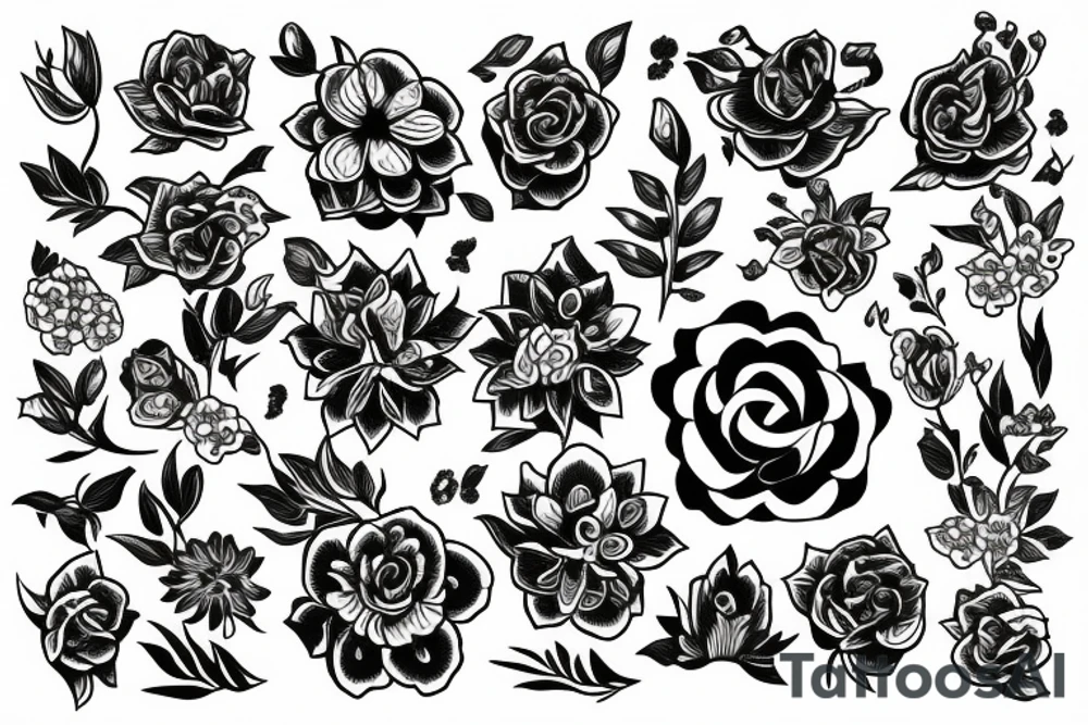 Flowers tattoo idea