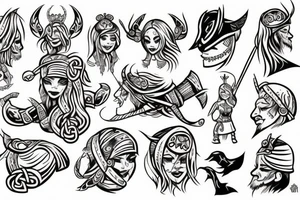 Viking girl tattoo idea