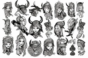 Viking girl tattoo idea