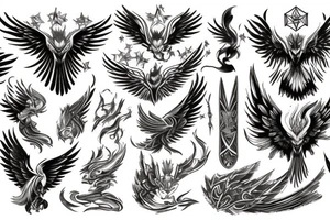 Phoenix, Galaxy, Valkyrie, Norse tattoo idea