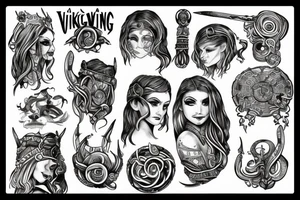 Viking woman tattoo idea