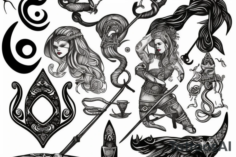 Viking woman tattoo idea