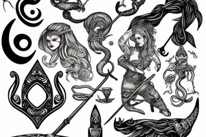 Viking woman tattoo idea