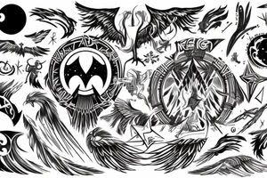 Phoenix, Galaxy, Valkyrie, Norse, space tattoo idea