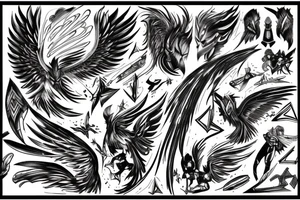 Phoenix, Galaxy, Valkyrie, Norse, space tattoo idea