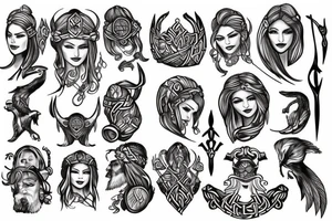 Viking woman tattoo idea