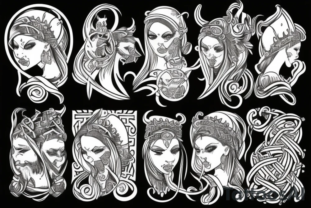 Viking woman tattoo idea