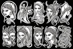 Viking woman tattoo idea