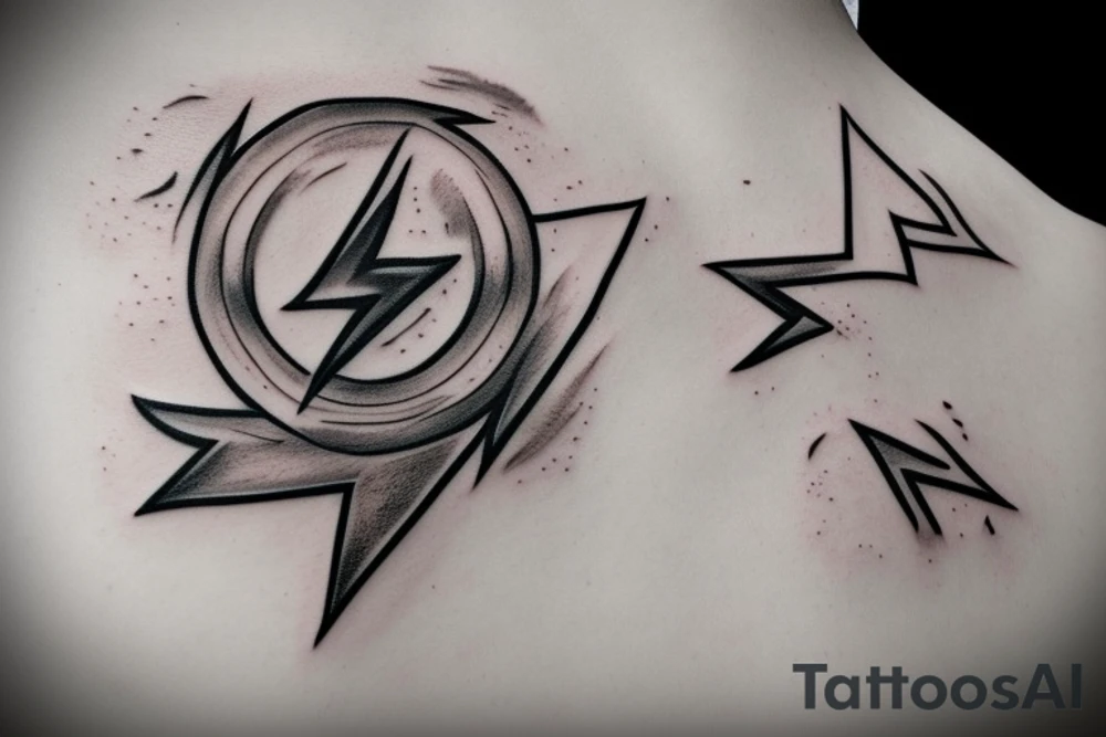 Realistic Lightning tattoo idea