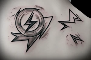 Realistic Lightning tattoo idea