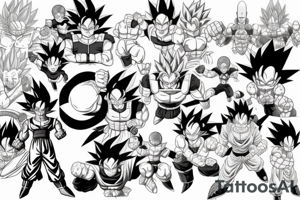 Epic dragon ball tattoo tattoo idea
