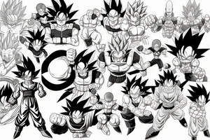 Epic dragon ball tattoo tattoo idea
