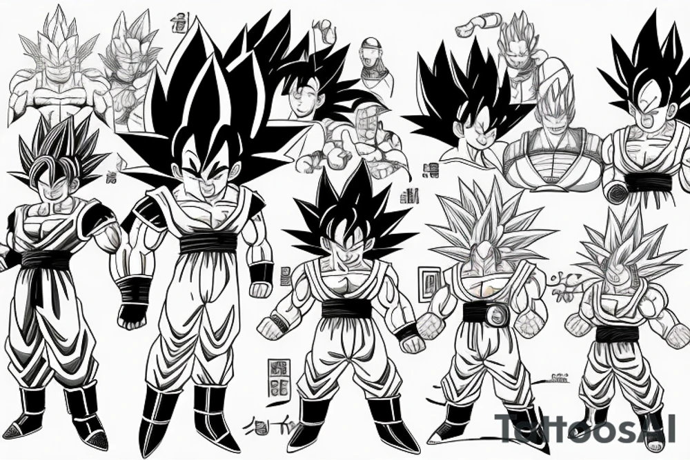 Goku and vegeta tattoo idea