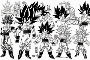 Goku and vegeta tattoo idea