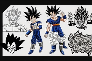Goku and vegeta tattoo idea