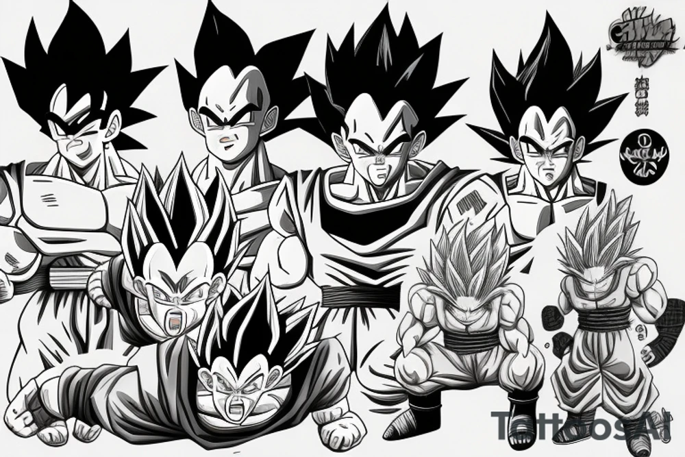 Goku and vegeta tattoo idea